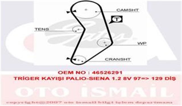 TRIGER KAYISI 129X150 129 DIS PALIO - SIENA - PANDA 1.2 CT999