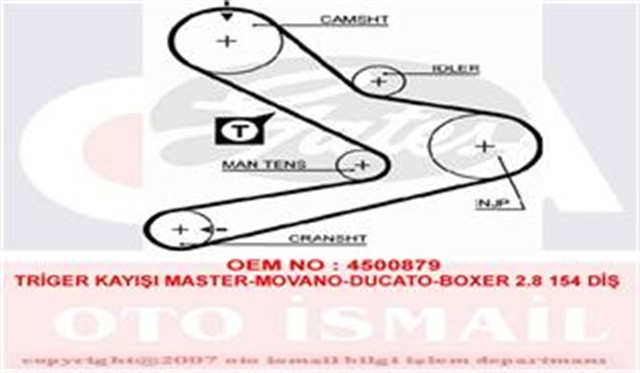 X TRIGER KAYISI 154X300 MASTER - MOVANO - DUCATO - BOXER 2.8 154 DIS GD154H9 - 5P300 CT1034