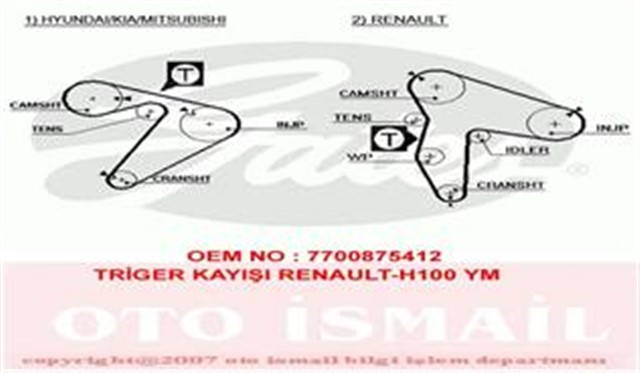 TRIGER KAYISI 163X254 RENAULT - H100 YM GD163H9 - 5P254II CT921