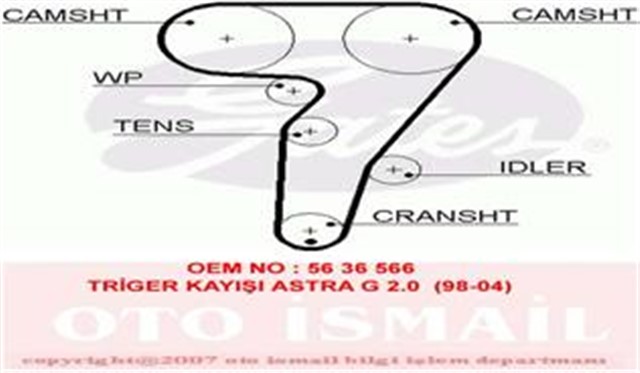 TRIGER KAYISI 168X240 FIAT BRAVA - BRAVO - MAREA - PUNTO 1.8 16V 95 LANCIA ALFA ROMEO CT877