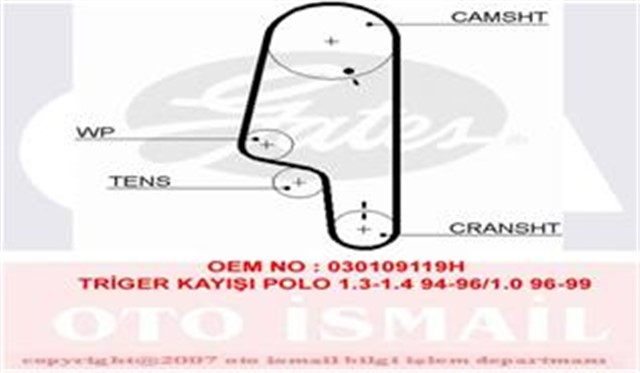 TRIGER KAYISI 135X190 CADDY - GOLF - POLO - POLO CLASIC - VENTO 1.4 94 8V FOX 1.0 - 1.4 8V CT846
