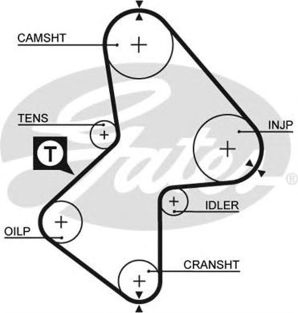 TRIGER KAYISI 153X254 MITSUBISH CARISMA 1.9TDIC 8V 96 - 00 VOLVO S40 V40 1.9TD 8V 96 - 99 CT966