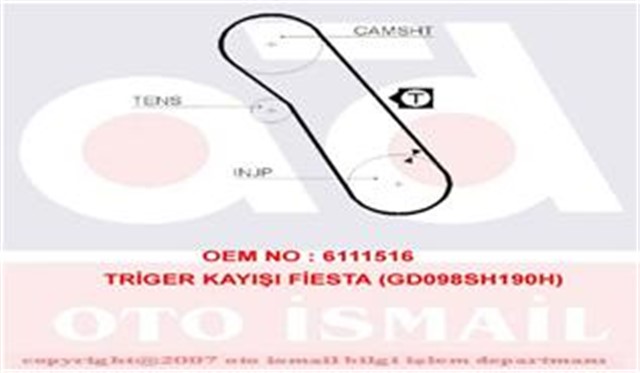 TRIGER KAYISI 098X190 FORD FIESTA ESCORT ORION 1.6D 8V 83 - 89 CT616