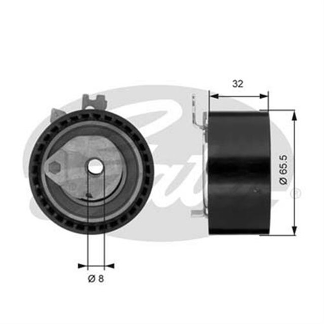 X T43064 - EKSANTRIK GERGI RULMANI MGN I - II - III - CLIO II - III - KNG - LGN - DUSTER - LOGAN 1.4 - 1.6 - 16V K4M - K4J