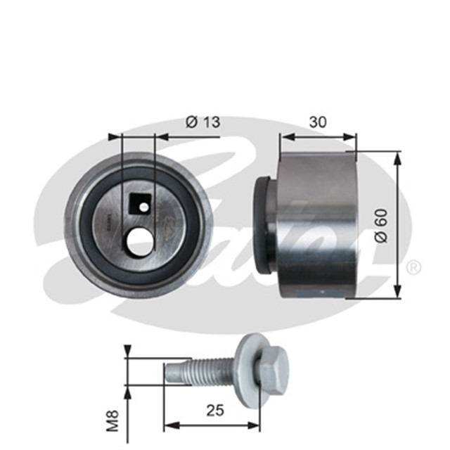 EKSANTRIK GERGI RULMANI P206 - 306 - 307 - 406 - 607 - PARTNER - BERLINGO - JUMPY - XSARA - SCUDO - EXPERT 1.9D - 2.0HDI