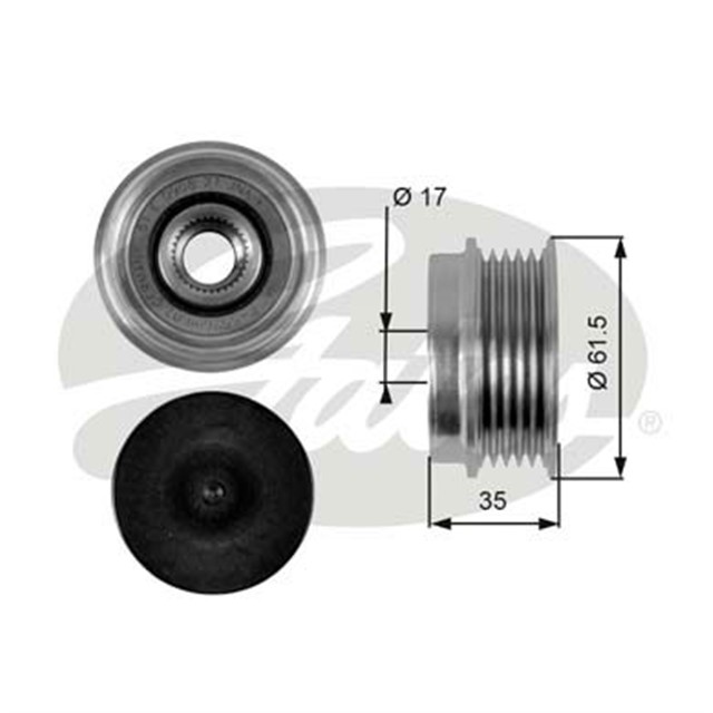 ALTERNATOR KASNAGI RULMANLI PASSAT 96 - 05 - A4 01 - 04 - A6 97 - 05 - SUPERB 1.6 - 1.8 - 19TDI