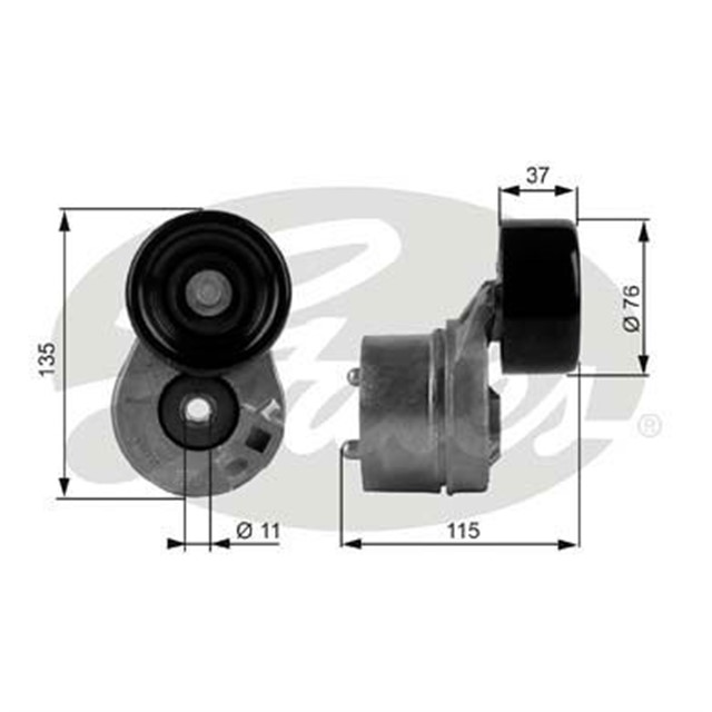ALTERNATOR GERGI RULMANI KUTUKLU TRANSIT V184 2.4 DI - 2.4 TDI - 2.4 TDE 00 - 06 76X37X17
