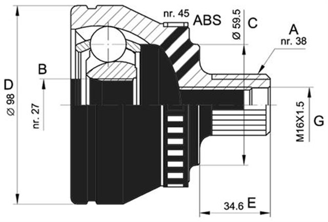 X AKS KAFASI DIS A4 04 ABS LI