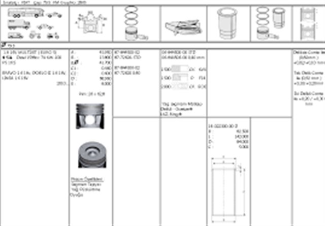 MOTOR PISTON SEGMAN STD 88.00MM KARSAN JEST MINIB 14 DUCATO 120/130 2.3DJTD EURO5 87 - 844900 - 32 87 - 844900 - 32