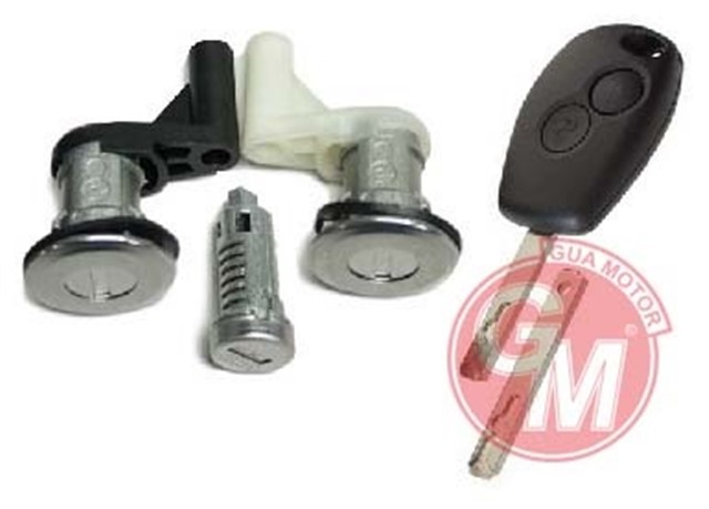 KAPI KILITI FISEK TK 3 LU SET KUMANDALI ANAHTAR ILE RENAULT D.LOGAN 2007 - 