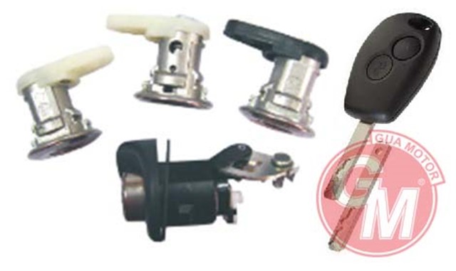 KAPI KILITI FISEK TK 4 LU SET KUMANDALI ANAHTAR ILE RENAULT D.LOGAN 2007 - 