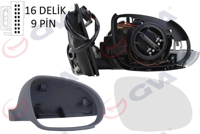 DIS DIKIZ AYNASI SAG PASSAT 06 ELEKTRIKLI ISITMALI KATLANIR SINYALLI ASTARLI KONVEKS 9 FIS VM - 399NEBR