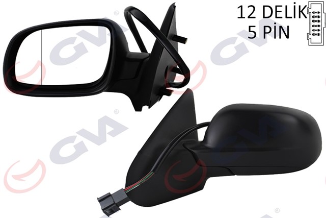 DIS DIKIZ AYNASI SOL IBIZA - CORDOBA 99 ELEKTRIKLI ISITMALI ASFERIK 5 FIS VM - 359EHAL