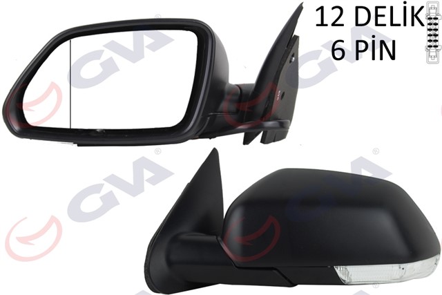 DIS DIKIZ AYNASI SOL OCTAVIA 04 ELEKTRIKLI ISITMALI SINYALLI ASFERIK 5 FIS VM - 605EHAL