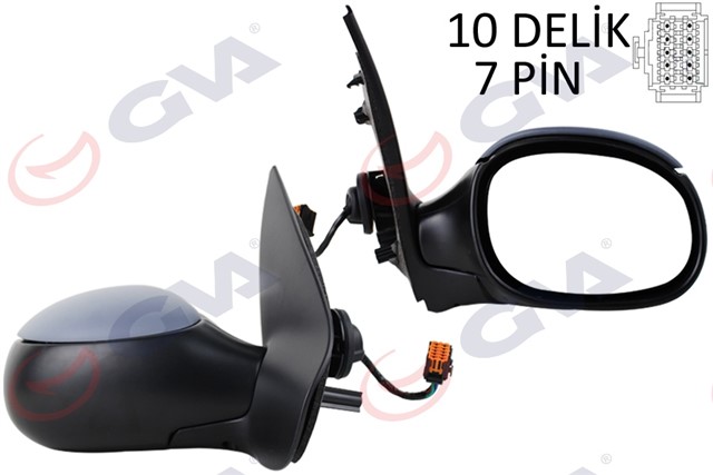 DIS DIKIZ AYNASI SAG 206 04 ELEKTRIKLI ISITMALI SENSORLU ASTARLI ASFERKLI 7 FIS VM - 208EHPSR