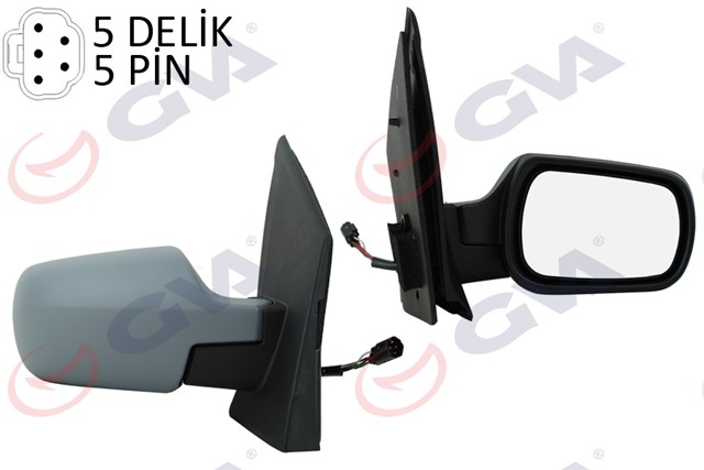 DIS DIKIZ AYNASI SAG FIESTA 02 ELEKTRIKLI ISITMALI ASTARLI KONVEKS 5 FIS VM - 312EHPR