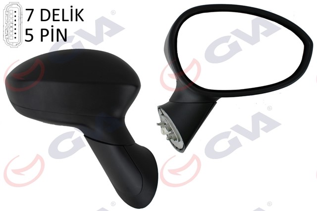 DIS DIKIZ AYNASI SAG 500 07 ELEKTRIKLI ISITMALI KONVEKS 5 FIS VM - 6158ER