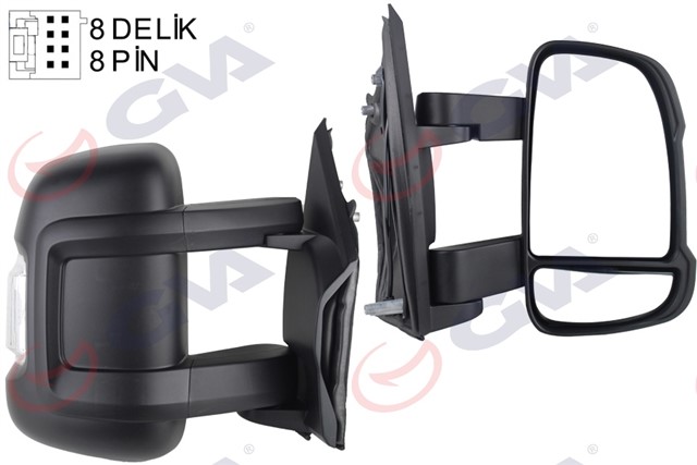 DIS DIKIZ AYNASI SAG DUCATO - BOXER - JUMPER 06 ELEKTRIKLI ISITMALI SINYALLI ORTA UZUN KOL KONVEKS 8 FIS VM - 6202EHR