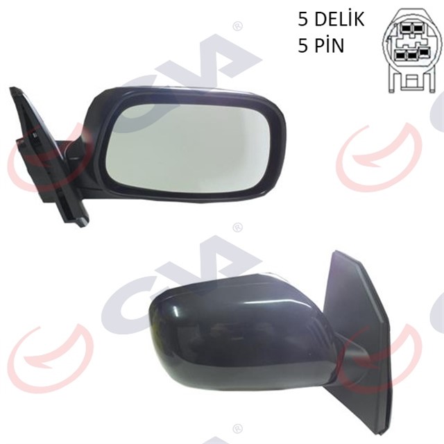 DIS DIKIZ AYNASI SAG COROLLA 02 ELEKTRIKLI ISITMALI KONVEKS 5 FIS VM - 277EHR