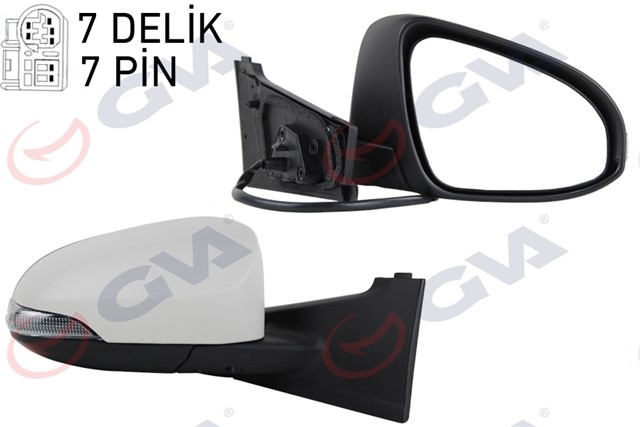 DIS DIKIZ AYNASI SAG YARIS 11 VM - 6265EHPR