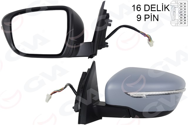 DIS DIKIZ AYNASI SOL QASHQAI 13 ELEKTRIKLI ISITMALI KATLANIR SINYALLI ASTARLI KONVEKS