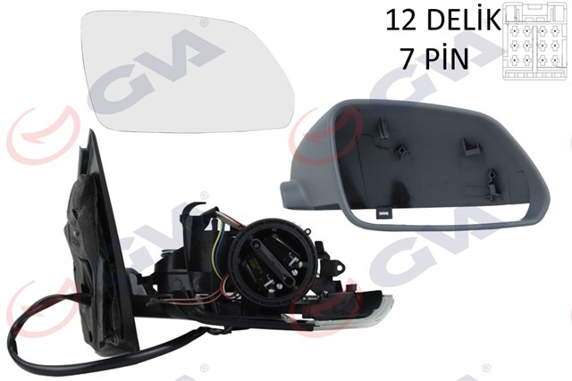 DIS DIKIZ AYNASI SAG POLO 05 ELEKTRIKLI ISITMALI SINYALLI ASTARLI KONVEKS 5 FIS VM - 377EHPR