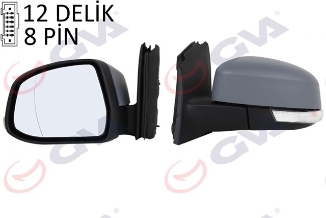 DIS DIKIZ AYNASI SOL FOCUS III 11 17 ELEKTRIKLI ISITMALI SINYALLI KATLANIR SENSORLU C.AYDINLATMALI ASTARLI ASFERIK VM - 6322 - 1NEBAL