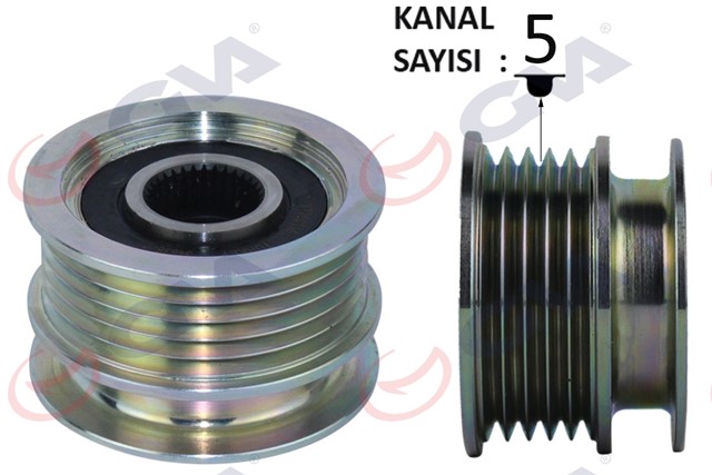 ALTERNATOR KASNAGI RULMANLI MEGANE - CLIO II - KANGOO - TWNG - SYMBOL II 01 - 5 KANALLI K9K - K4M