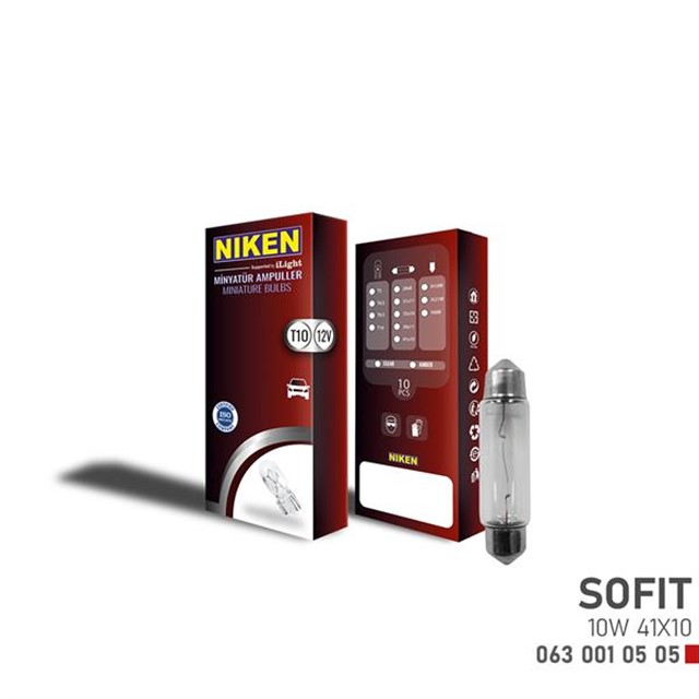NIKEN SOFIT AMPUL 10W 41X10 12V 10LU