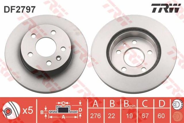 FREN DISKI ON MERCEDES VITO W638 97 03