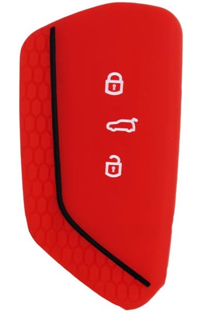 KONTAK ANAHTAR KUMANDA KORUYUCU KILIF SILIKON 3 TUS KIRMIZI VW GOLF 8 - ID 4 - ID 3