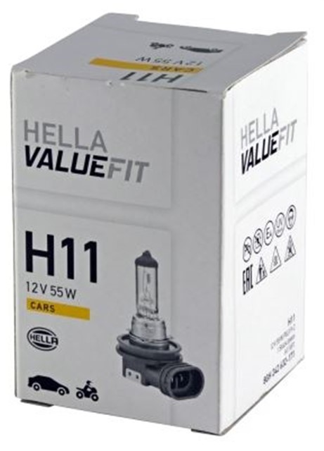 AMPUL H11 HALOJEN PGJ19 - 2 12V TEK TELLI FAR VE SIS MERCEDES BMW CITROEN HONDA OPEL VW VALUEFIT