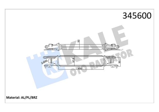 TURBO RADYATORU INTERCOOLER CORSA D AL/PL/BRZ 450X97X52