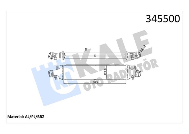 X TURBO RADYATORU INTERCOOLER CORSA D AL/PL/BRZ 572X127X50