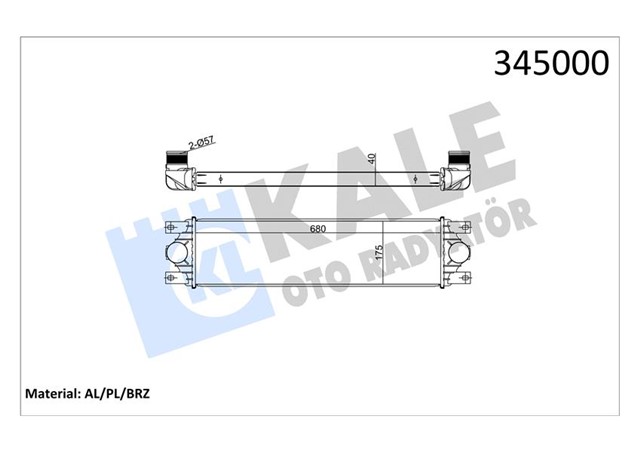 TURBO RADYATORU INTERCOOLER MASTER II - MOVANO 2.5 - 2.8 DTI AL/PL/BRZ 678X175.3X40
