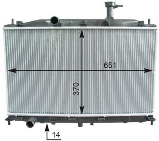 RADYATOR ACCENT ERA 06 1.4 - 1.6 MEK AC 648X375X16 1 SIRA ALB PL SISTEM