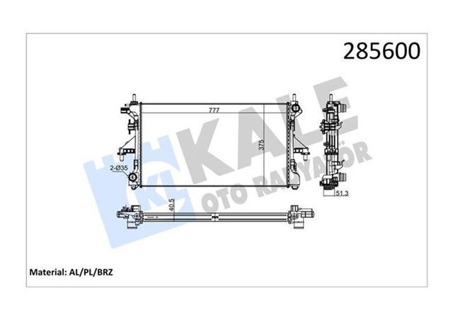 RADYATOR DUCATO 2.3JTD - 3.0JTD - BOXER - JUMPER 3.0 HDI 06 KLIMALI MEK 1 SIRA ALB SISTEM
