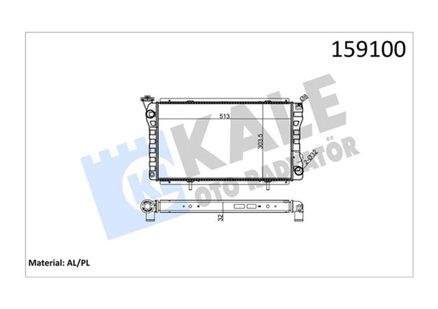 RADYATOR DACIA 1.4 513X303X32