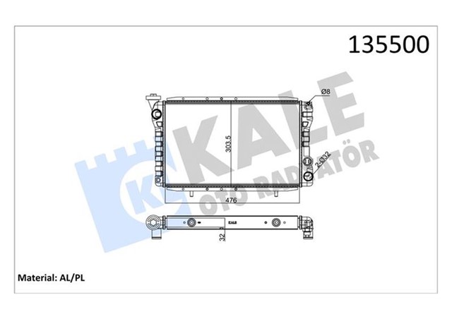 RADYATOR DACIA 1310 1.3 476X303X32