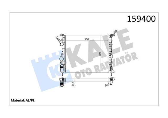 RADYATOR CLIO - KNG 1.2 IE 2 SIRA AL PL SISTEM