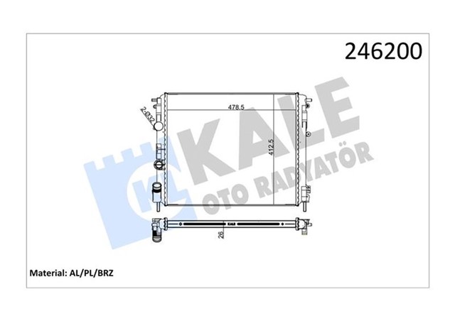 RADYATOR CLIO II 1.9 D 1 SIRA ALB SISTEM