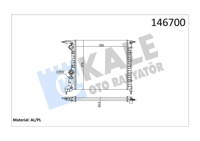 RADYATOR CLIO 2 SIRA AL PL SISTEM