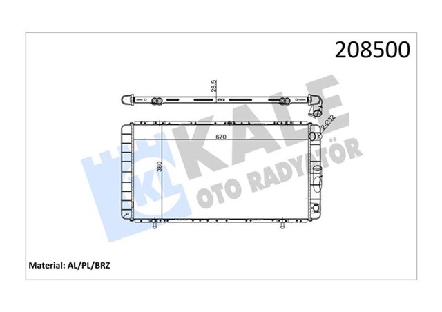 RADYATOR R21 - CNCRD - MNGR - OPT AC MEK 667X355X18 1 SIRA ALB SISTEM