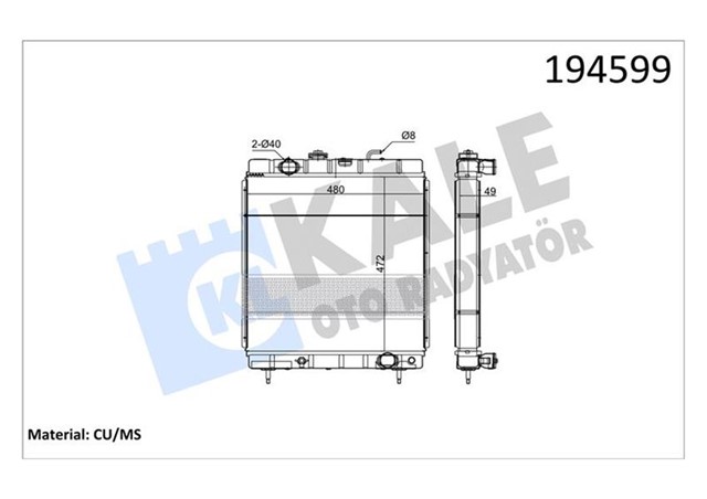 RADYATOR J9 YM 4 SIRA PS SISTEM