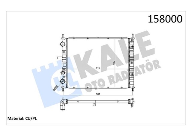 RADYATOR BRAVO - BRAVA 1.9 TDI 1 SIRA CU PL SISTEM