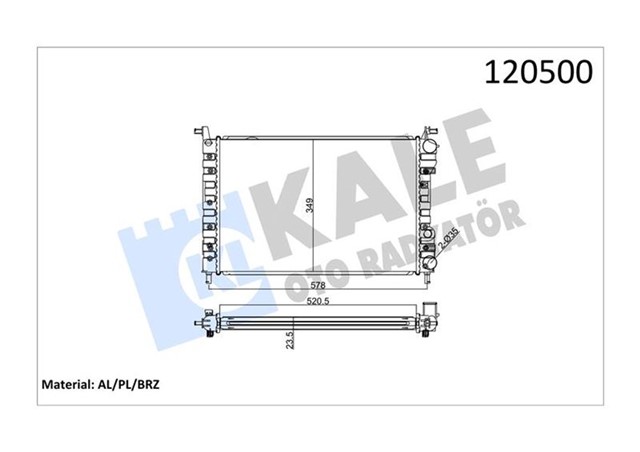 RADYATOR PALIO - ALBEA - STRADA 96 1.2 - 1.4 - 1.6 16V KLIMASIZ MEK