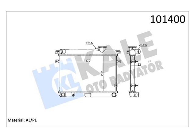 RADYATOR SLX BORULU 2 SIRA AL PL SISTEM