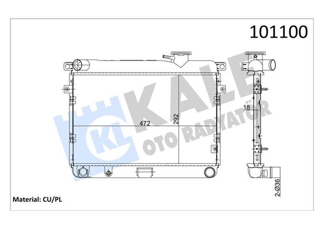 RADYATOR SLX 1 SIRA CU PL SISTEM