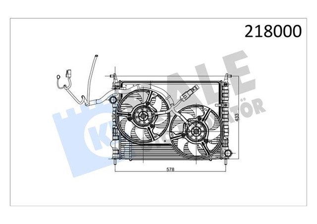 RADYATOR FAN DAVLUMBAZ MODUL FIAT STRADA 1.3 JTD KLIMALI 1 SIRA ALB SISTEM