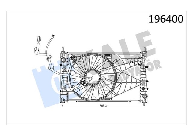 RADYATOR FAN DAVLUMBAZ MODUL LINEA 1.6 JTD KLIMALI 1 SIRA ALB SISTEM
